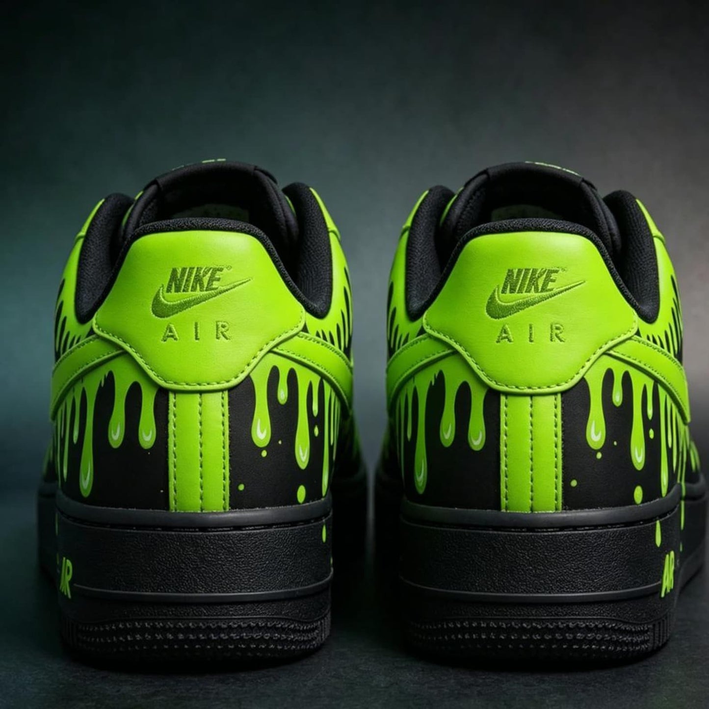 Custom Sneaker Neon Green Drip