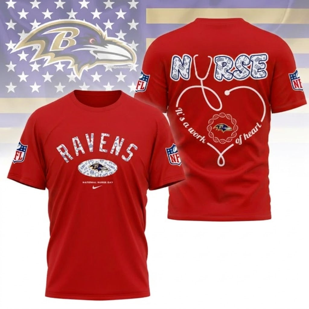 Baltimore Ravens | PREMIUM 3D NURSE APPRECIATION DAY SHIRT NY