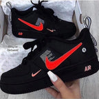 Colorful Swoosh Black Custom Air Force 1