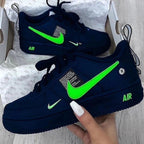 Colorful Swoosh Black Custom Air Force 1