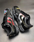 Cartoon Role Red Black Yellow White Font Custom Air Force 1