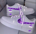 Reflective Lace Purple Rose Swoosh Custom Air Force 1
