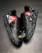 Cartoon Role Red Black Yellow White Font Custom Air Force 1