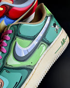 Cartoon Skeleton Green Blue Red Orange Custom Air Force 1