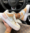 Custom Air Force 1 Orange Beige Pink