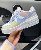 Custom Air Force 1 Purple Pink Beige Blue