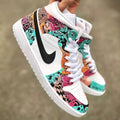 Cartoon Eye Face Red Blue Orange Custom Air Jordan 1