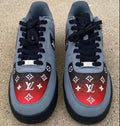 Gray Lv Logo Custom Air Force 1