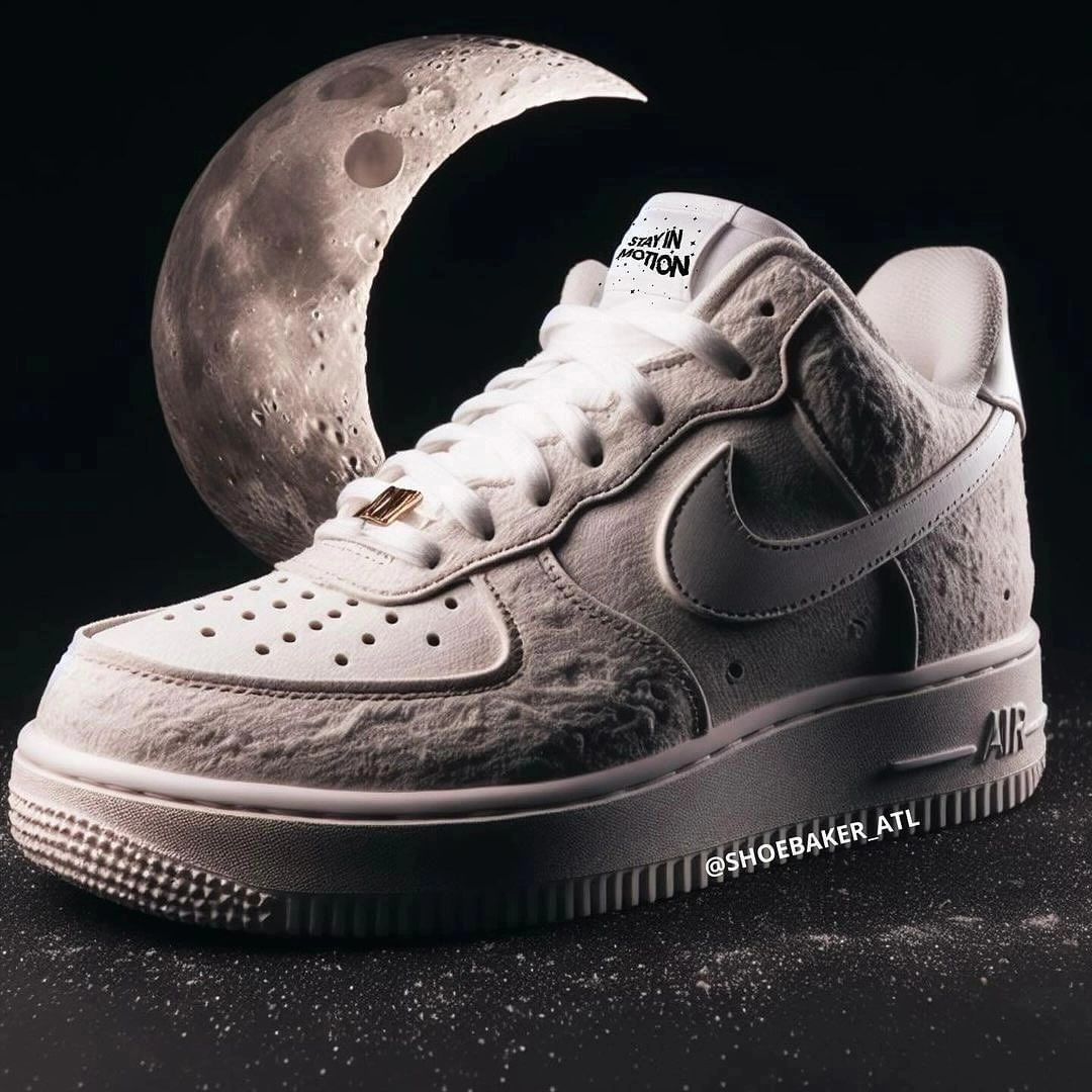 Moon Surface Shaped Custom Air Force 1