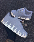 Fired Flame Whtie Black Custom Air Force 1