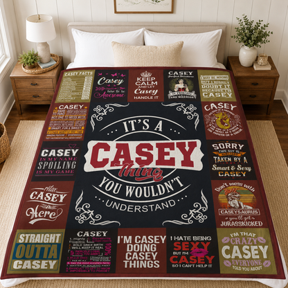 Casey Premium Sheepskin Blanket - Personalized Custom Name Gift