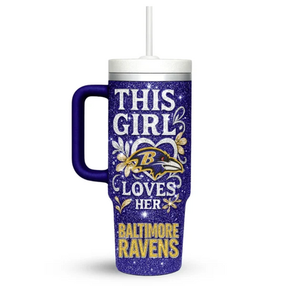 Baltimore Ravens | Premium 40oz Tumbler With Handle