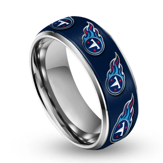 Tennessee Titans | Silver Tungsten Ring TD