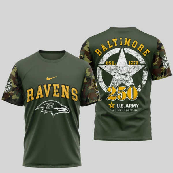 Baltimore Ravens | Premium U.S.Army 3D Shirt TD