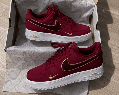 Custom Sneaker Red Gold