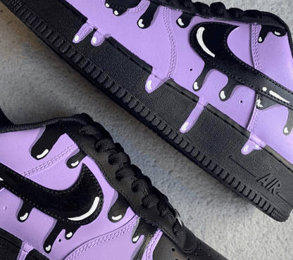 Custom Sneaker Black Purple Drip