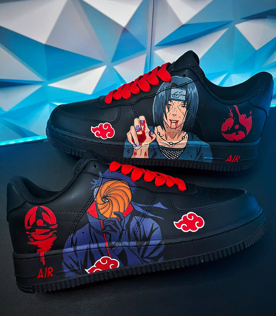 Custom Sneaker Obito and Itachi Black