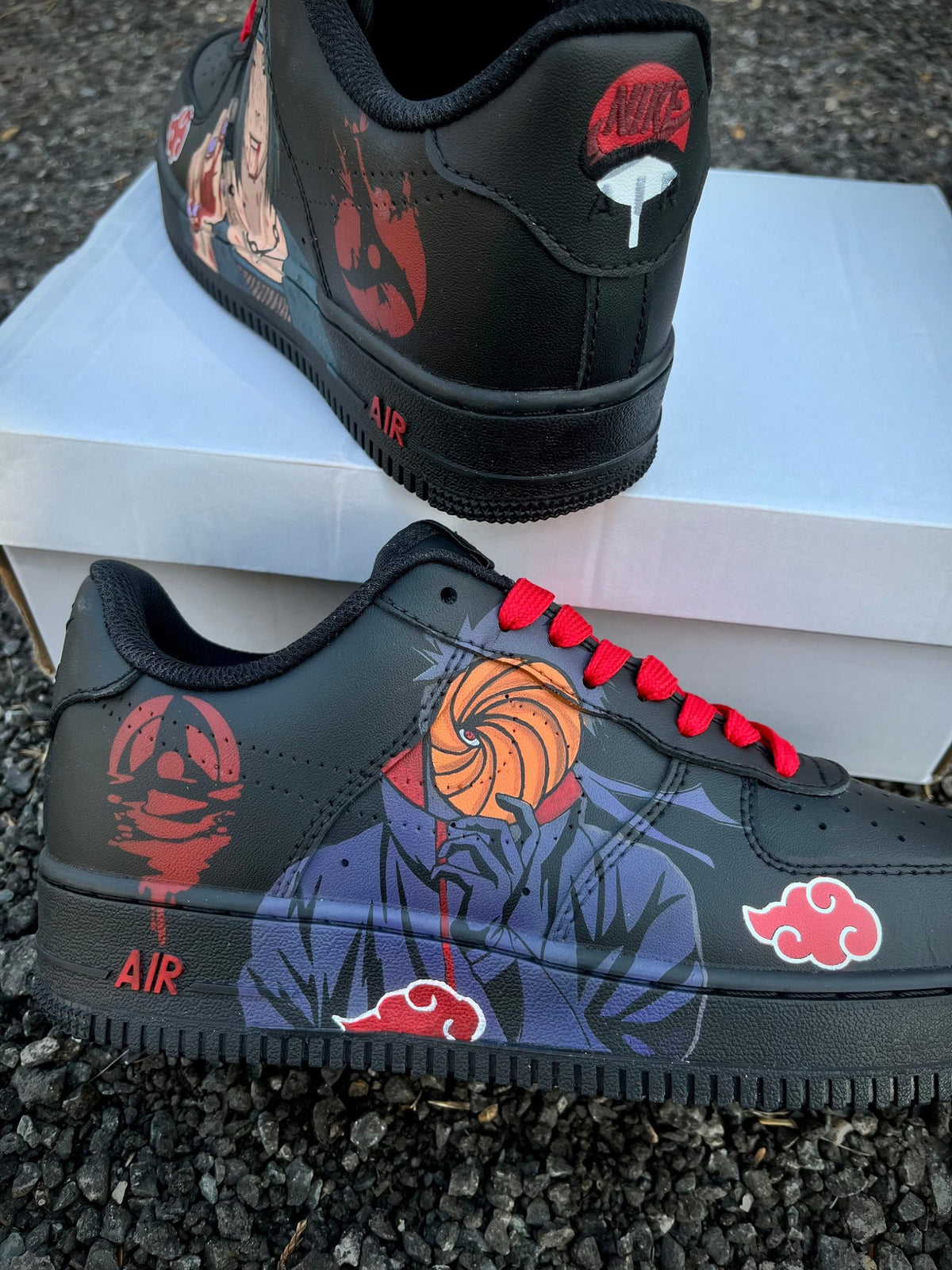 Custom Sneaker Obito and Itachi Black