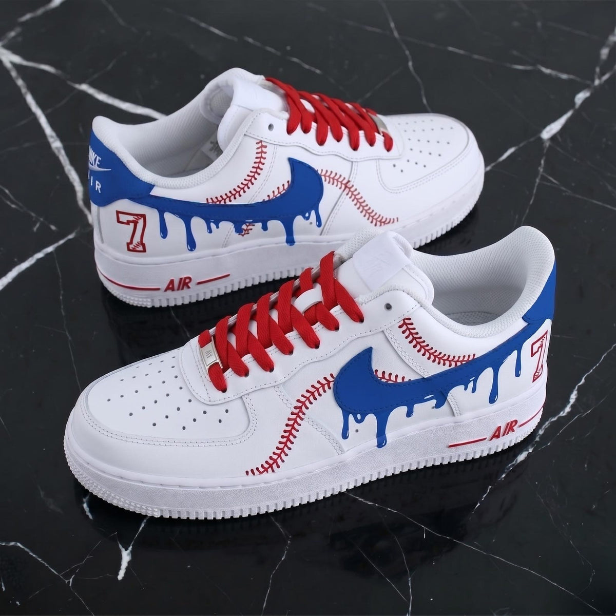 Custom Sneaker Red Line Baseball