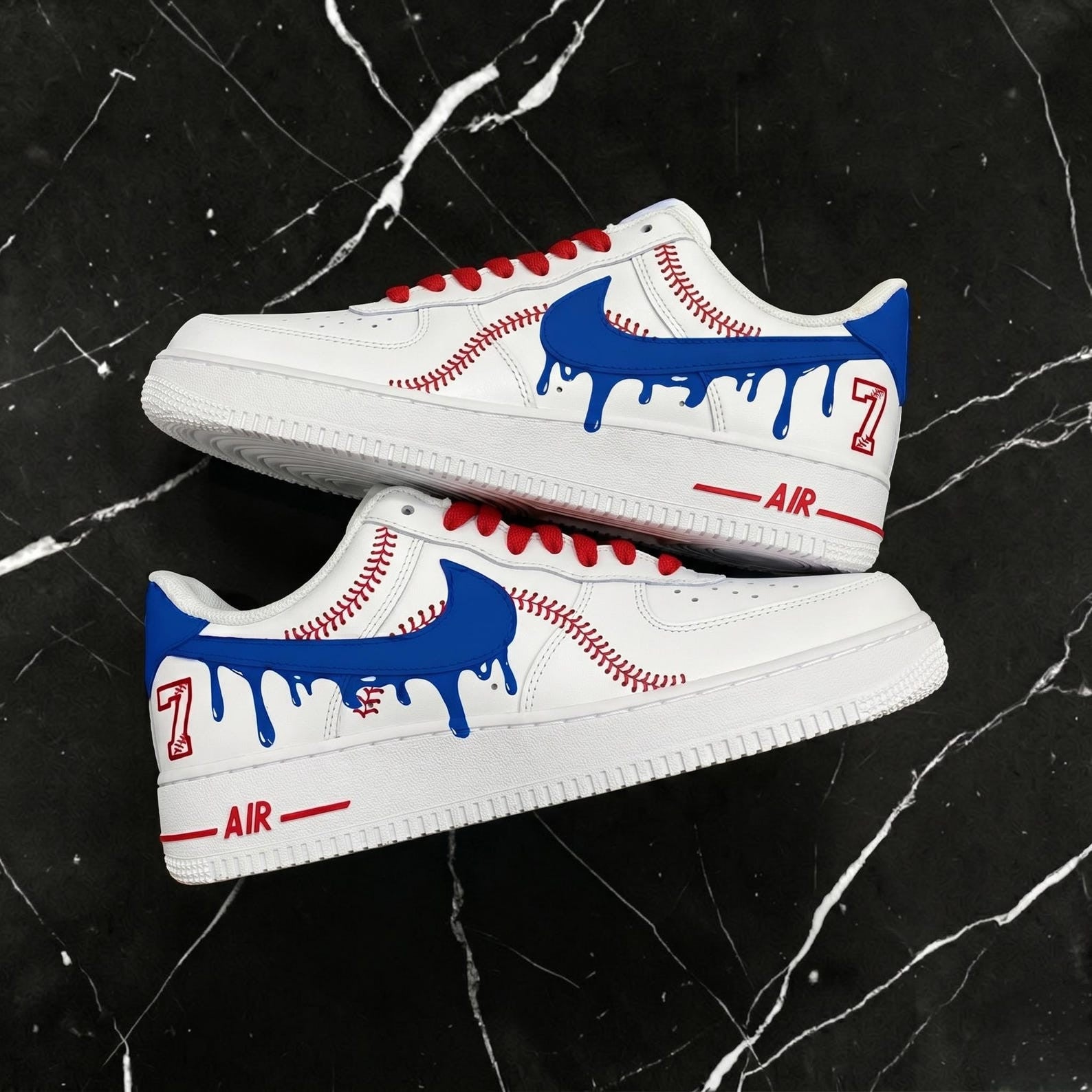 Custom Sneaker Red Line Baseball