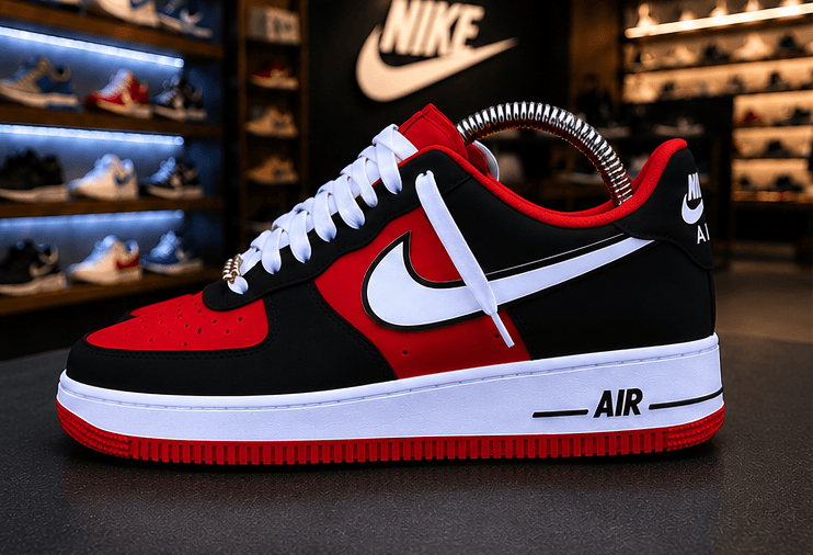 Custom Sneaker Red white