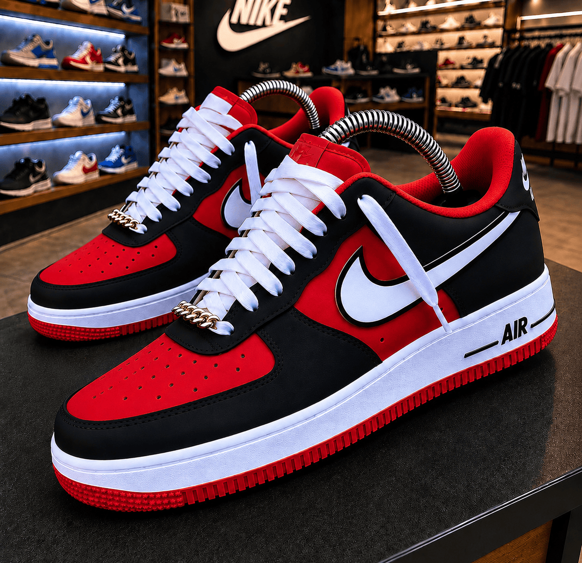Custom Sneaker Red white