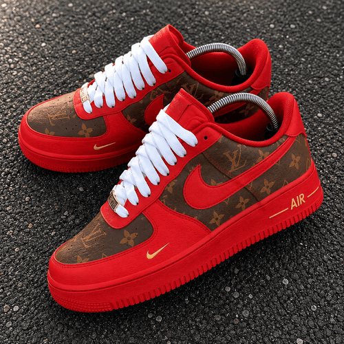 Custom Sneaker Red LV