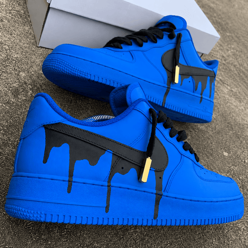 Custom Sneaker Royal Blue Drip