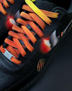 Red Black Orange Flame Flow Claw Marks Custom Air Force 1