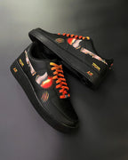Red Black Orange Flame Flow Claw Marks Custom Air Force 1