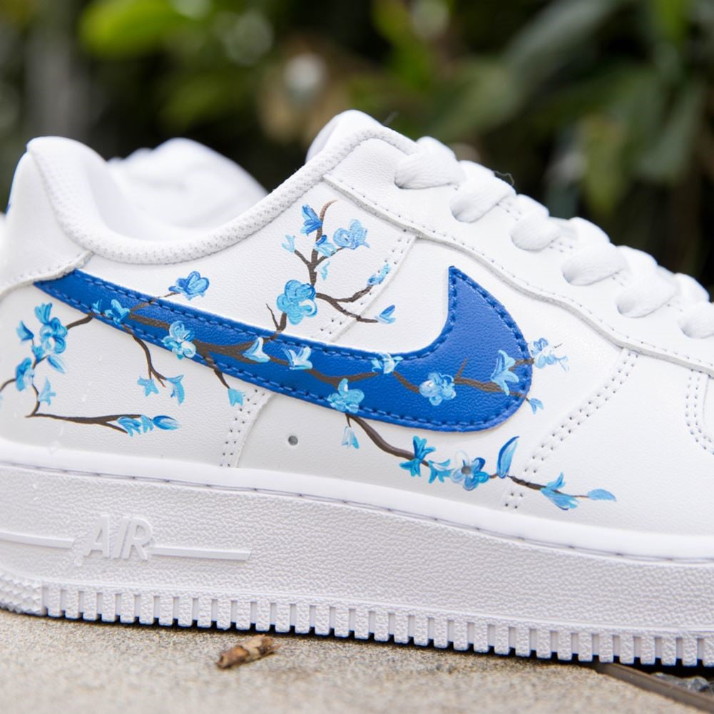 Blue Flowers Custom Air Force 1