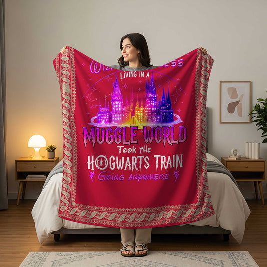 Hogwarts Houses Premium Sheepskin Blanket | Harry Potter x Disney - Wizard Princess
