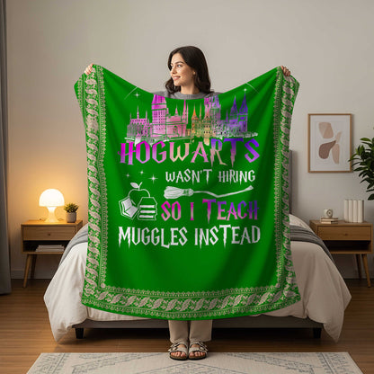 Hogwarts Houses Premium Sheepskin Blanket | Harry Potter - I Save Teach