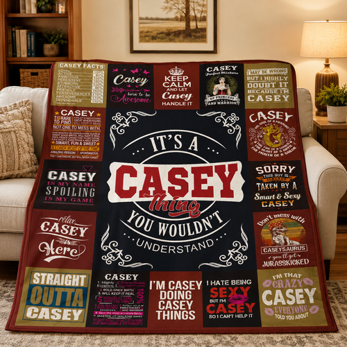 Casey Premium Sheepskin Blanket - Personalized Custom Name Gift