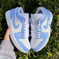 Blue Smooth Low Custom Air Jordan 1