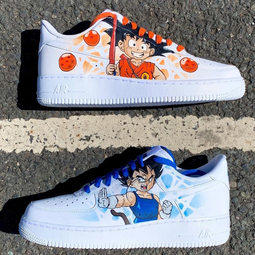 Son Goku and Vegeta Childhood Edition Custom Air Force 1