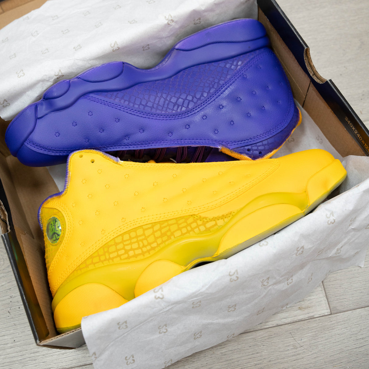 Yellow Purple Custom Air Jorden 13