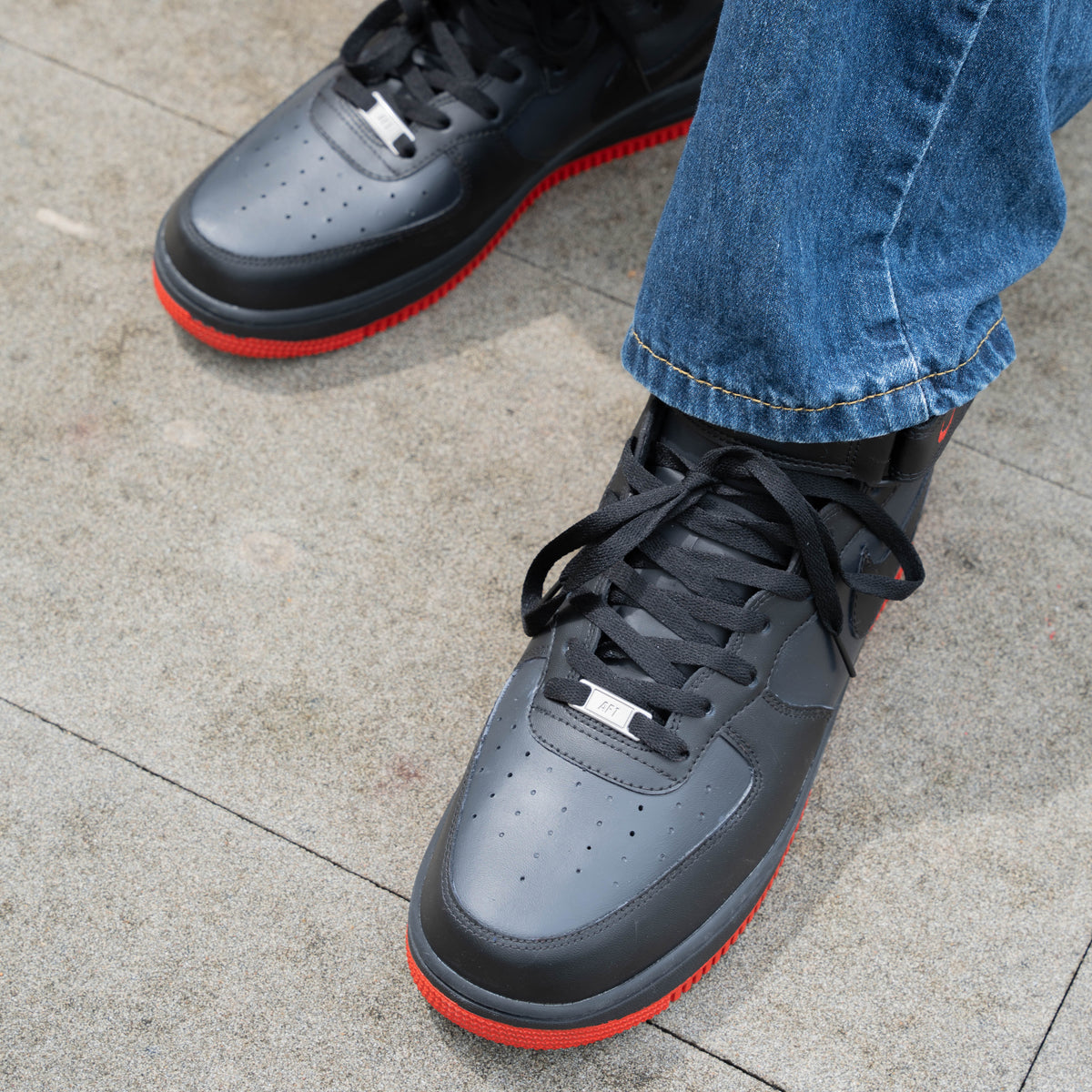 Hot Red Black Custom Air Force 1