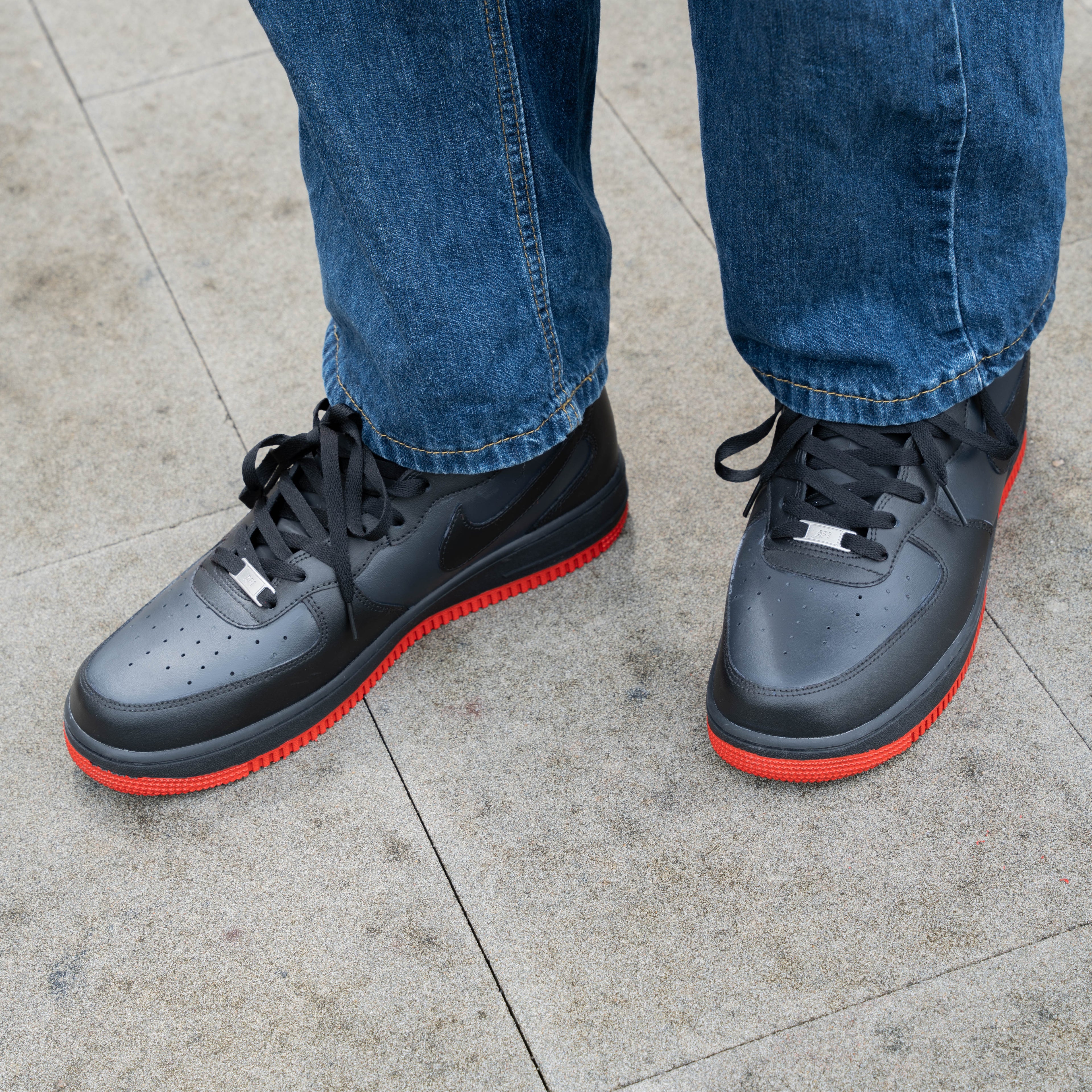 Low Black Hot Red Custom Air Force 1