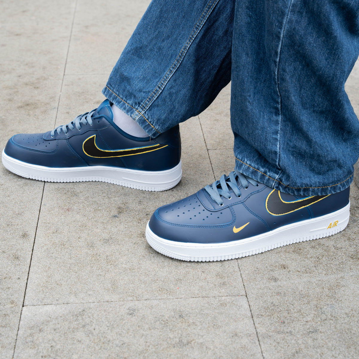 Acid Blue Black Yellow Custom Air Force 1