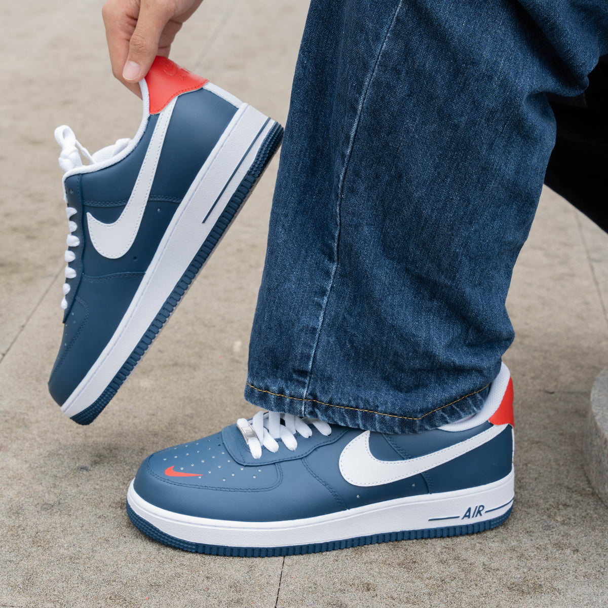 Vivid Bule White Red Custom Air Force 1