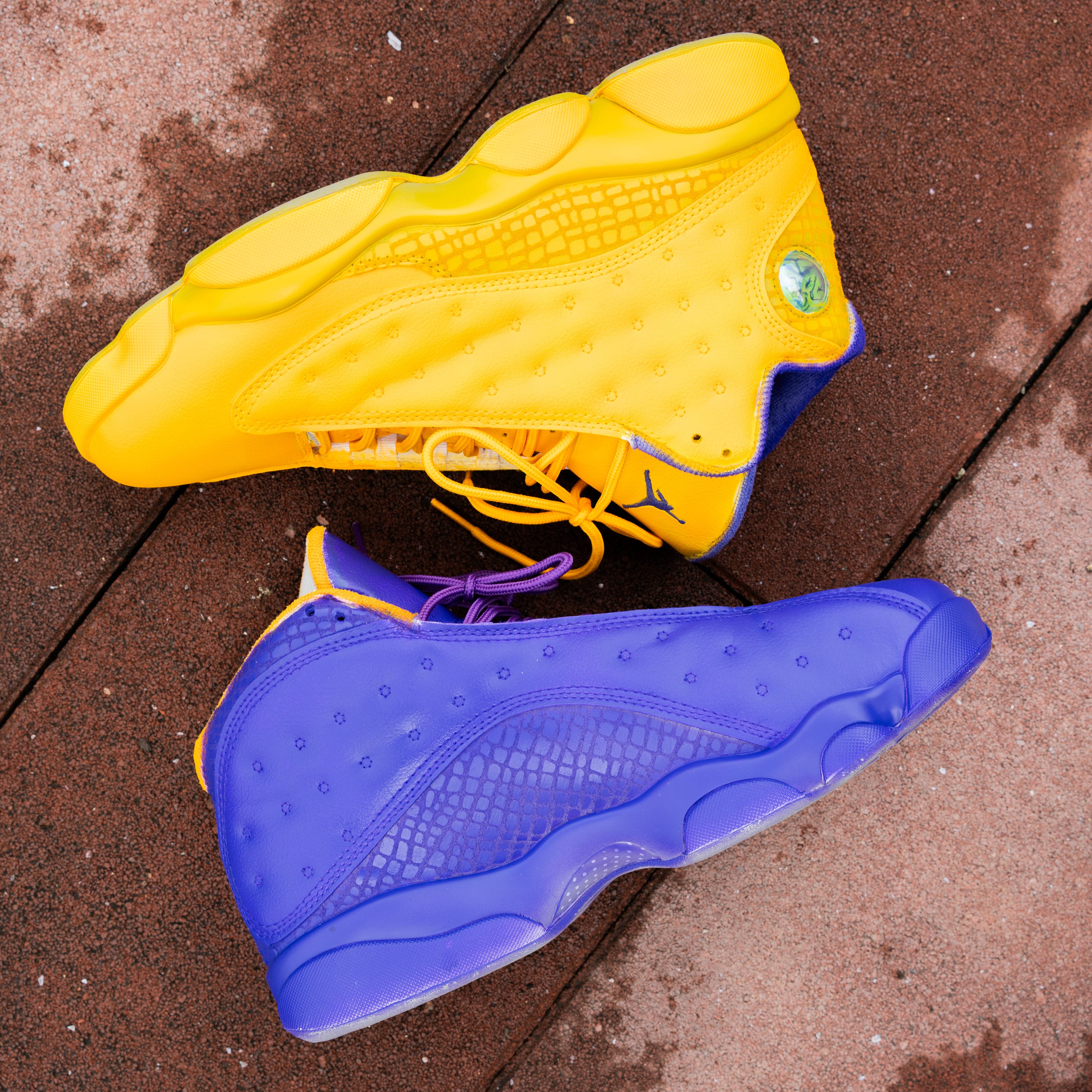 Purple Sunset Yellow Custom Air Jordan 13