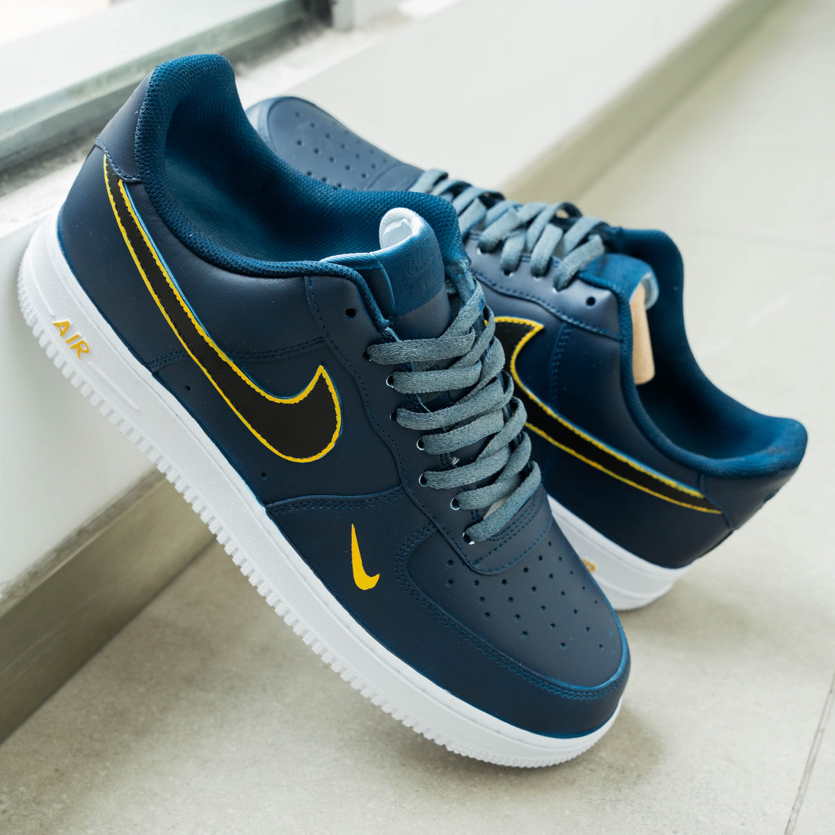 Blue Black Low Custom Air Force 1