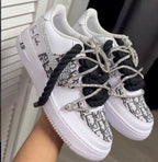 Custom Hand Painted Rhinestone Air Force 1 Sneakers