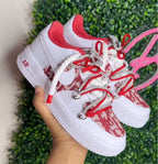 Hand Painted Red Custom Air Force 1 Sneakers