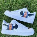 Cartoon Role Dripping Black Blue Custom Nike Air Force 1