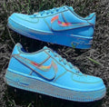 Blue Colorful Swoosh Custom Air Force 1