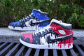 Dripping Black Red Blue Custom Air Jordan 1