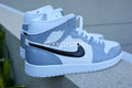 Custom Air Jordan 1 Light Blue Black White