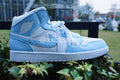 Custom Air Force 1 Blue White Swoosh